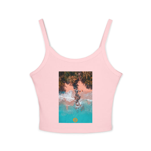 Tank Top - Playa Escondida en Fajardo Puerto Rico Beach Vacation Women's Spaghetti Strap