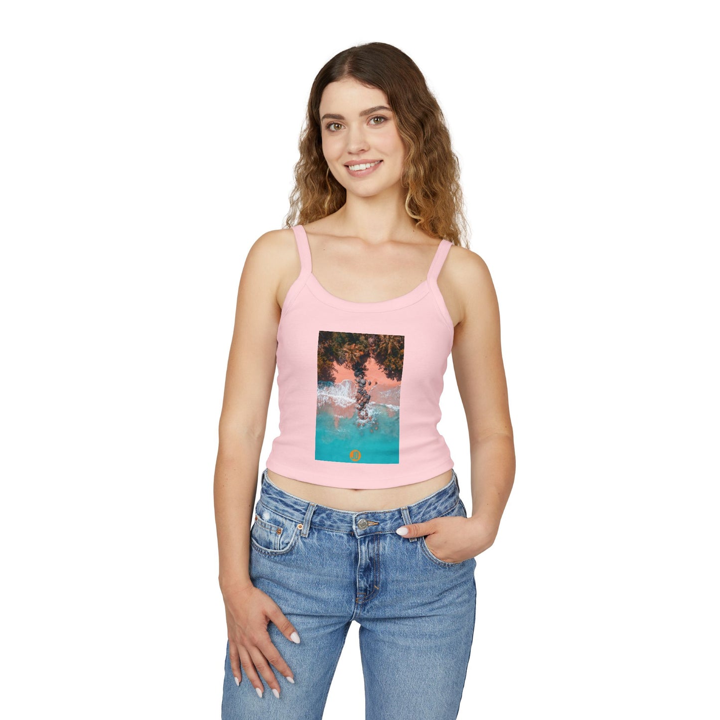 Tank Top - Playa Escondida en Fajardo Puerto Rico Beach Vacation Women's Spaghetti Strap